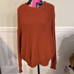 Jessica Simpson Burnt Orange Crew Neck Sweater
